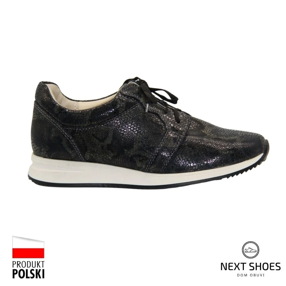 Sneakers female black Lesta (Poland) model 4411